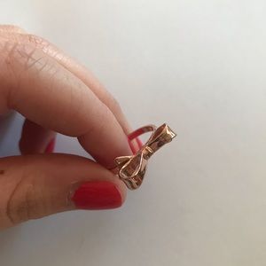 Kate Spade rose gold bow ring
